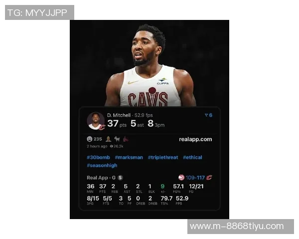 米切尔状态火热单场轰下35分18投13中正负值高达38